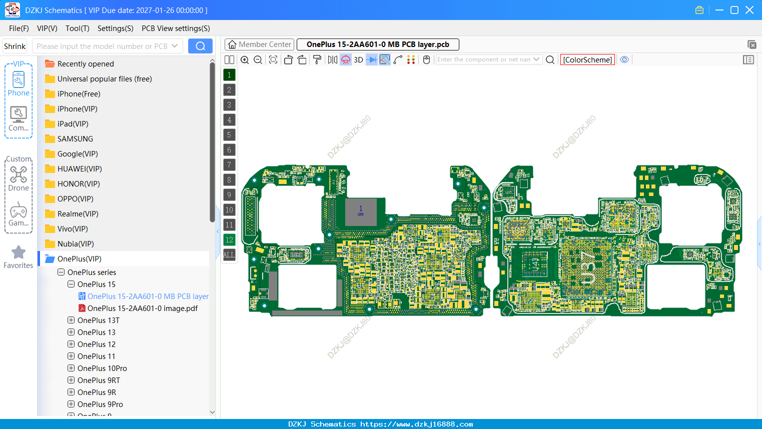 OnePlus 15-2AA601-0 MB PCB Layer